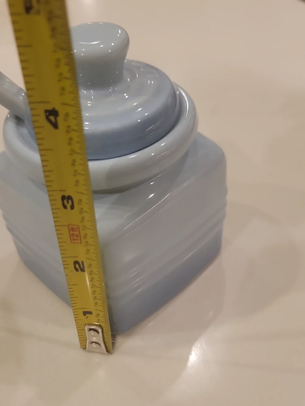 New Le Creuset Powder Blue Spice Jar With Mini Cafe Spoon